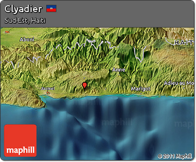 Satellite Panoramic Map of Clyadier