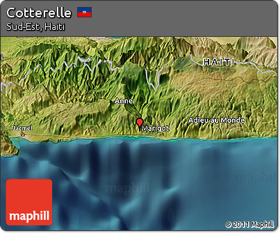 Satellite Panoramic Map of Cotterelle