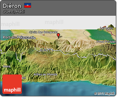 Satellite Panoramic Map of Diéron