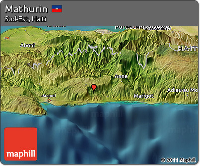 Satellite Panoramic Map of Mathurin