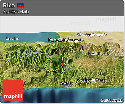 Satellite Panoramic Map of Rica
