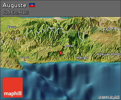 Satellite Panoramic Map of Auguste