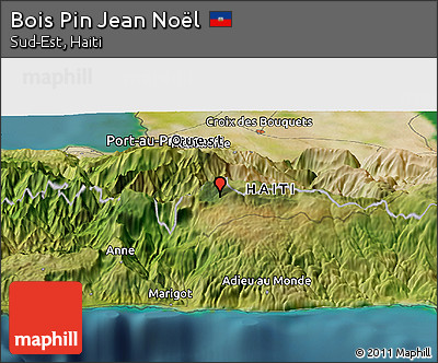 Satellite Panoramic Map of Bois Pin Jean Noël