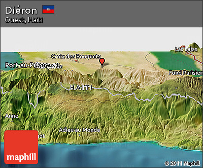 Satellite Panoramic Map of Diéron