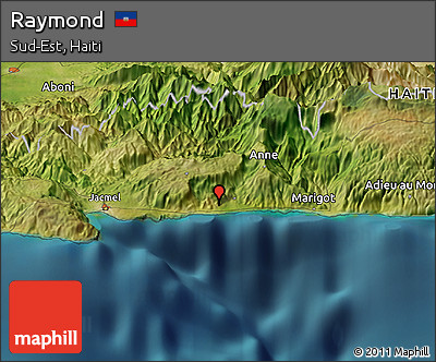 Satellite Panoramic Map of Raymond