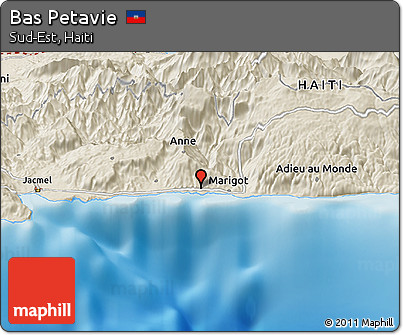 Shaded Relief Panoramic Map of Bas Petavie