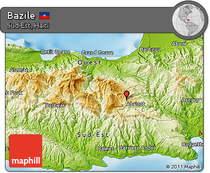 Physical 3D Map of Bazile