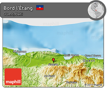 Physical 3D Map of Bord L'Étang