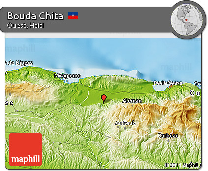 Physical 3D Map of Bouda Chita