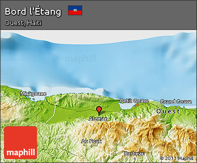 Physical 3D Map of Bord L'Étang
