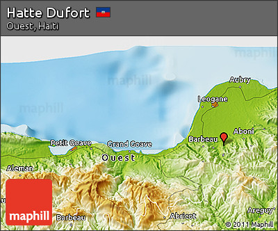 Physical 3D Map of Hatte Dufort