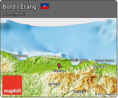 Physical 3D Map of Bord L'Étang
