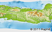 Physical 3D Map of Les Palmes