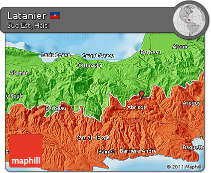 Political 3D Map of Latanier