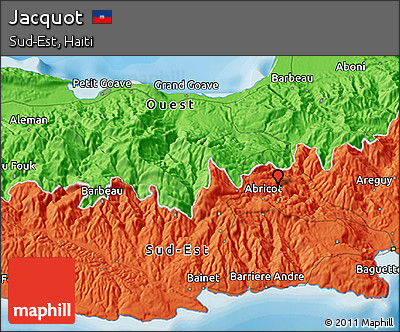 Political 3D Map of Jacquot
