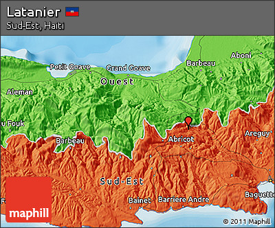 Political 3D Map of Latanier