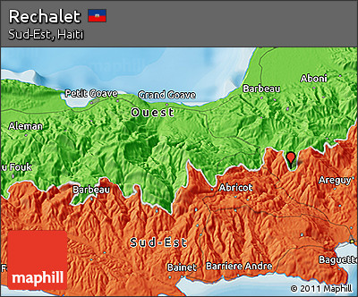 Political 3D Map of Rechalet