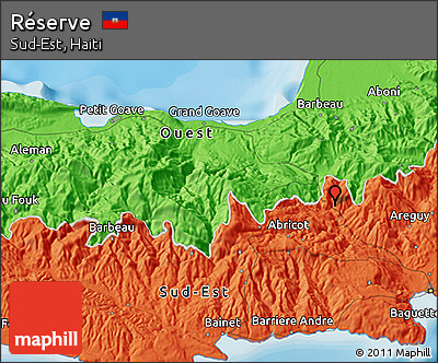 Political 3D Map of Réserve