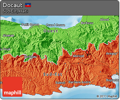 Political 3D Map of Docaut
