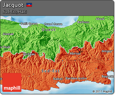 Political 3D Map of Jacquot