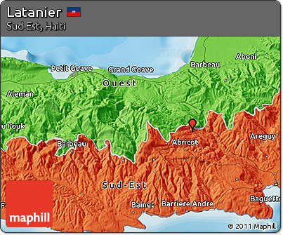 Political 3D Map of Latanier