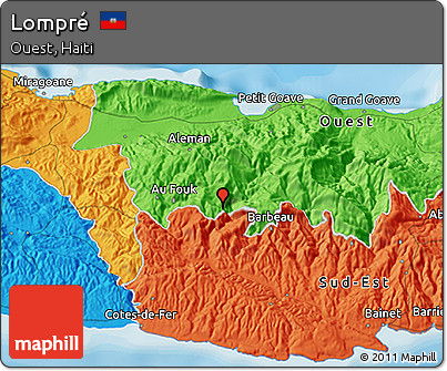 Political 3D Map of Lompré