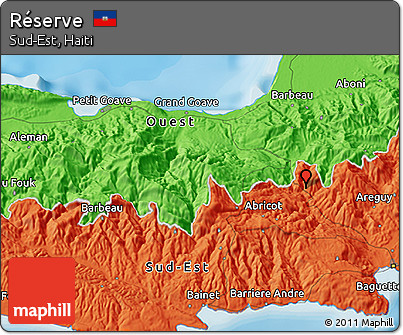 Political 3D Map of Réserve