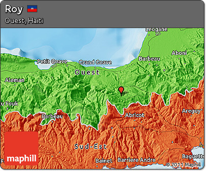 Political 3D Map of Roy