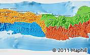 Political 3D Map of the area around 18° 21' 26" N, 73° 1' 30" W