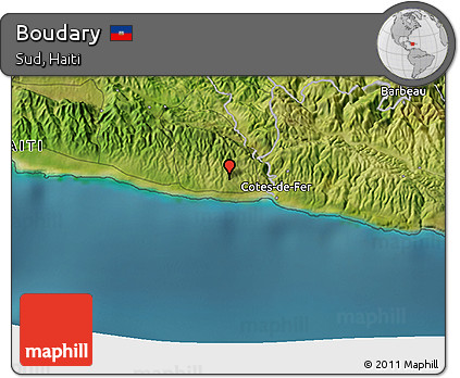 Satellite 3D Map of Boudary