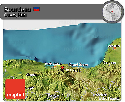 Satellite 3D Map of Bourdeau