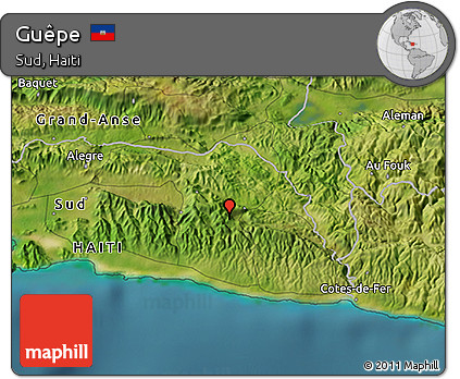 Satellite 3D Map of Guêpe