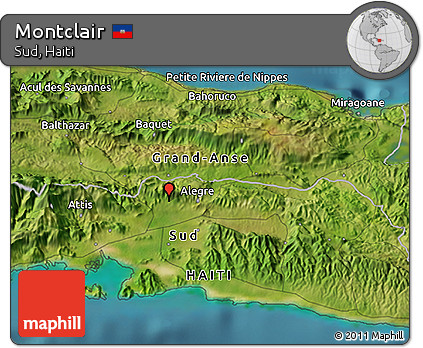 Satellite 3D Map of Montclair