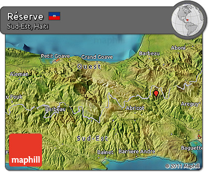 Satellite 3D Map of Réserve