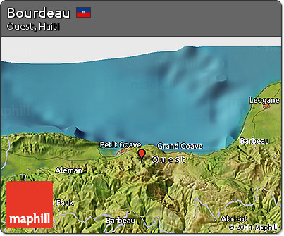 Satellite 3D Map of Bourdeau