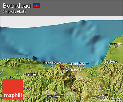 Satellite 3D Map of Bourdeau
