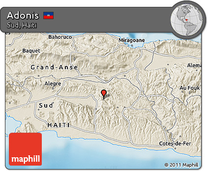 Shaded Relief 3D Map of Adonis
