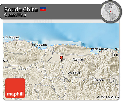 Shaded Relief 3D Map of Bouda Chita
