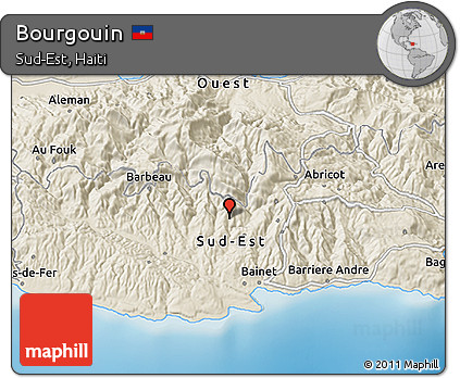 Shaded Relief 3D Map of Bourgouin