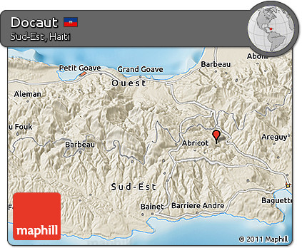 Shaded Relief 3D Map of Docaut