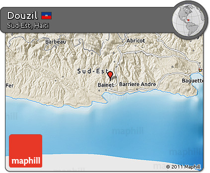 Shaded Relief 3D Map of Douzil