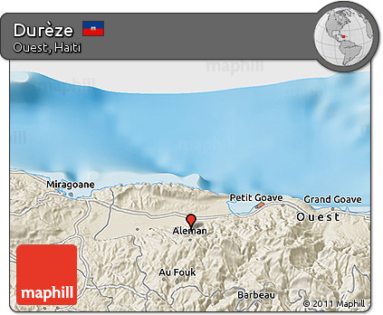 Shaded Relief 3D Map of Durèze