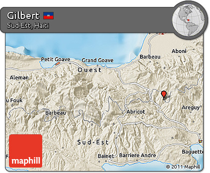 Shaded Relief 3D Map of Gilbert