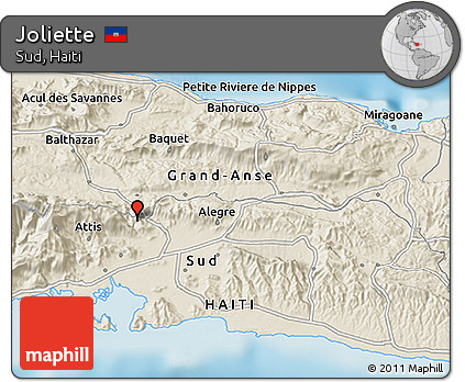 Shaded Relief 3D Map of Joliette