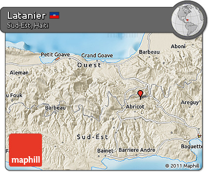 Shaded Relief 3D Map of Latanier