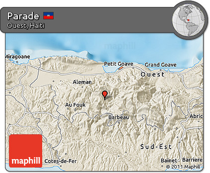 Shaded Relief 3D Map of Parade
