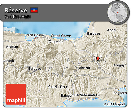 Shaded Relief 3D Map of Réserve