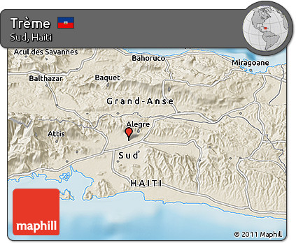 Shaded Relief 3D Map of Trème