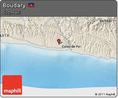 Shaded Relief 3D Map of Boudary