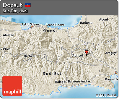Shaded Relief 3D Map of Docaut